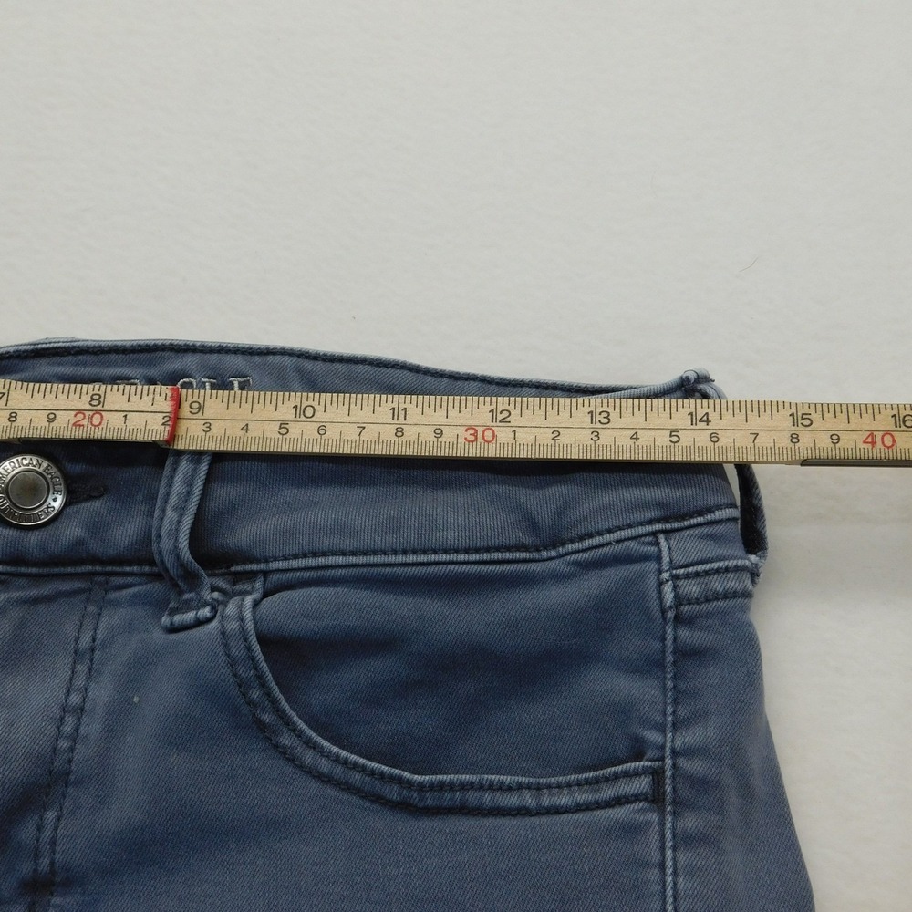 American Eagle Super Stretch Midi Bermuda Shorts Women 6 Blue - Picture 5 of 6